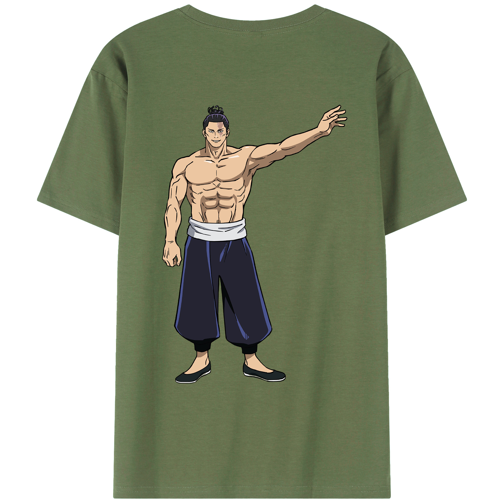 （画像用） 呪術廻戦 Jujutsu Kaisen 綿100％ メンズ半袖Tシャツ（バックプリント） 通気性